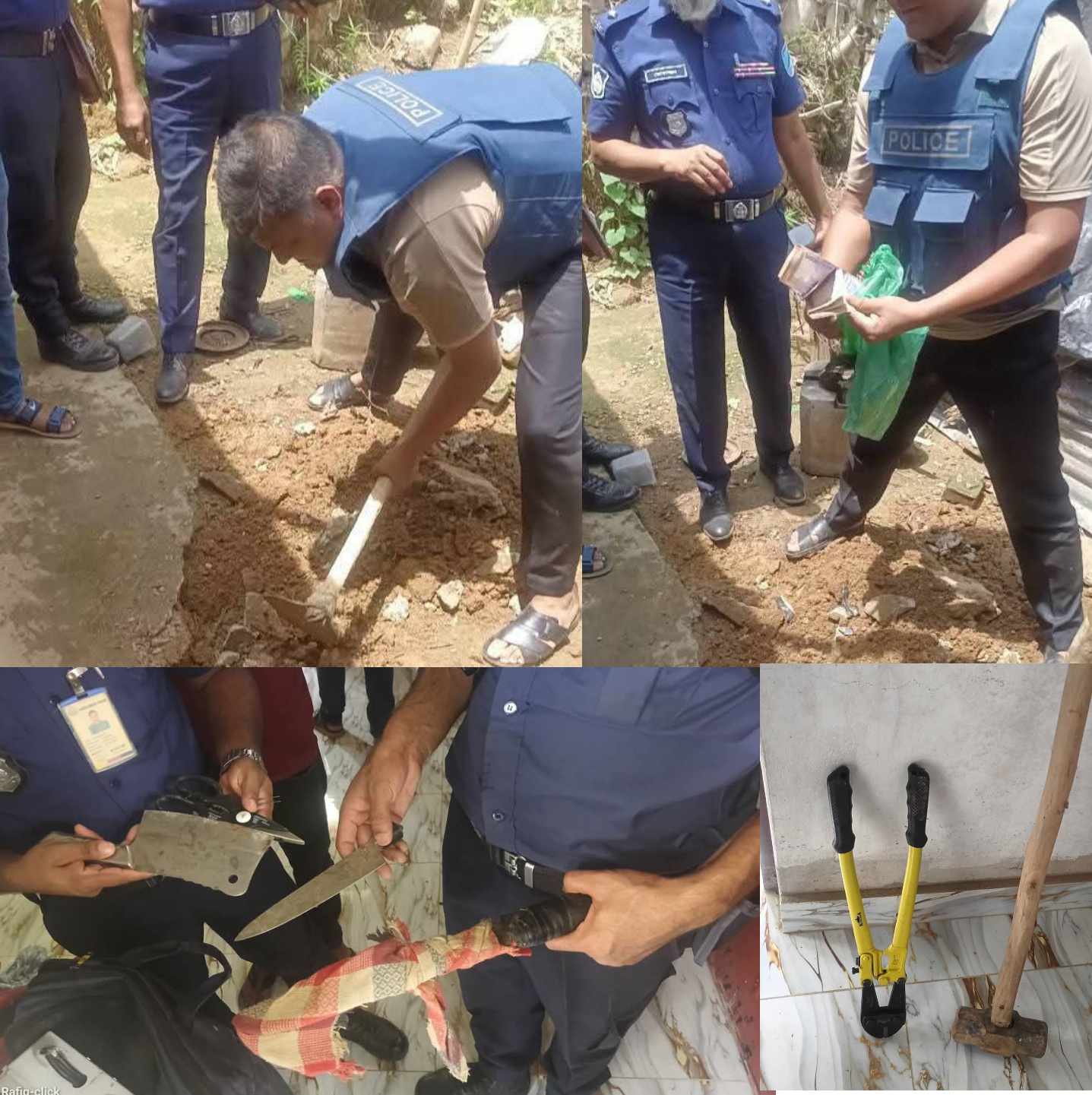 মাটি খুঁড়ে মিললো লুট হওয়া ২১ লাখ ১৭ হাজার টাকা
